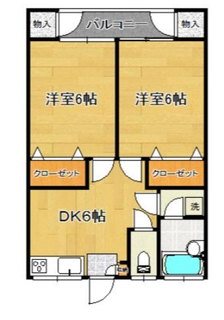 【間取り】 | 河鍋コーポ