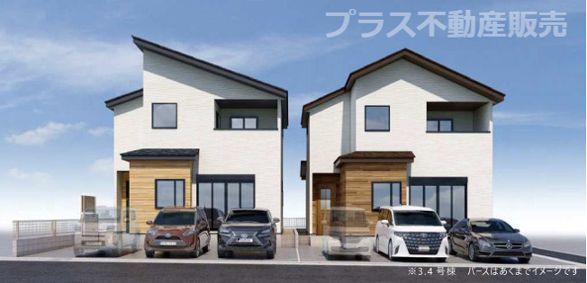 【外観】 | 福岡市東区土井2丁目3期　4号棟（全4棟）【仲介手数料無料・0円】 | 建築中の物件は、お近くのモデルハウスも一緒にご覧頂けます。
