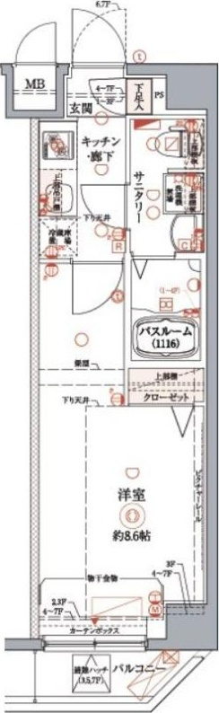 クレヴィスタ豊洲ベイサイドの間取り|間取りです。