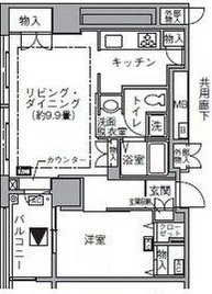 東雲キャナルコートＣＯＤＡＮ１９号棟の間取り|間取りです。