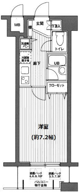 ガラ・ステージ京橋の間取り|間取りです。