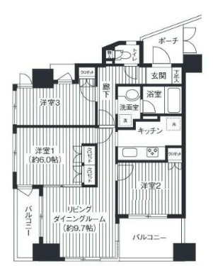 コスモ白金シティフォルムの間取り|間取りです。