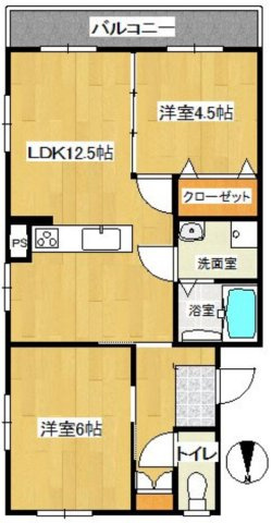 【間取り】 | 南戸塚スカイハイツ | ２ＬＤＫのお部屋です