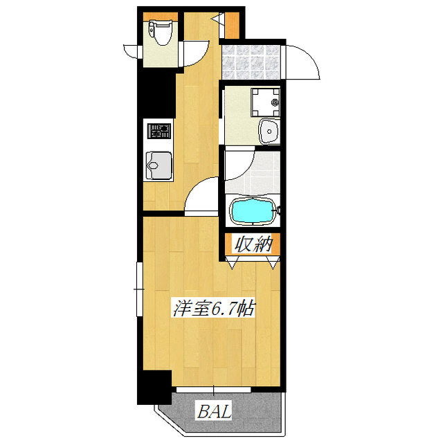 Cross Point AKABANEの間取り|南西向きの角部屋です♪