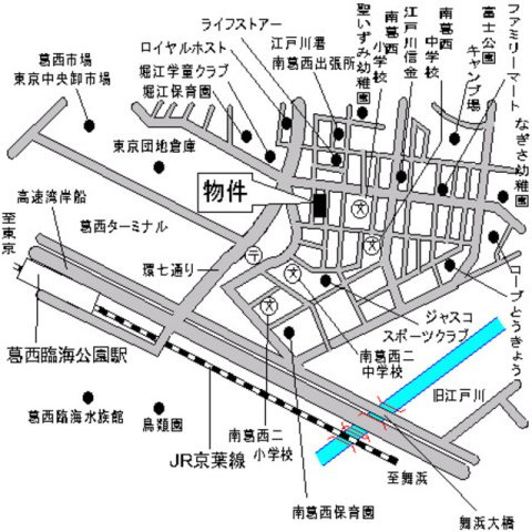 葛西ハイデンスの地図