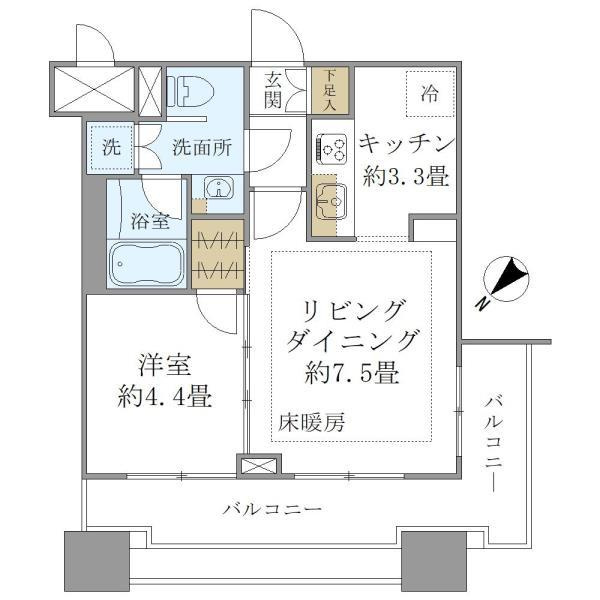 グラーサ白金高輪の間取り