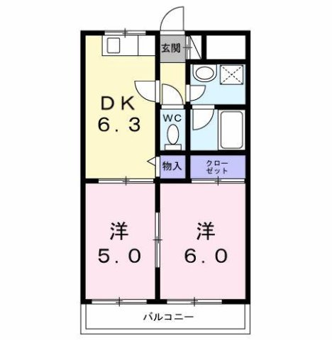 シティハイムイグサⅢの間取り