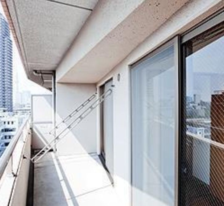 アビタシオン大島のバルコニー|広々としたバルコニーです