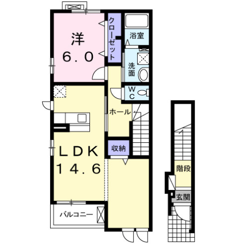 フィオーレ Mの間取り