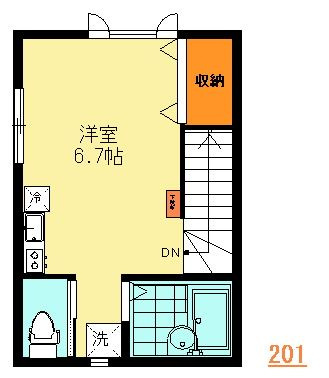 【間取り】 | Ｋ２-桜丘4丁目-