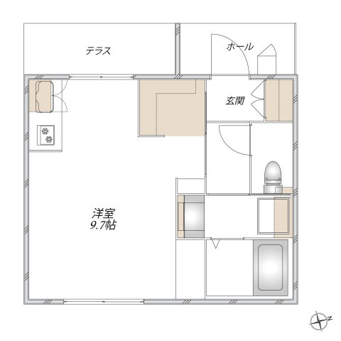 【間取り】 | ベイタック | 1R