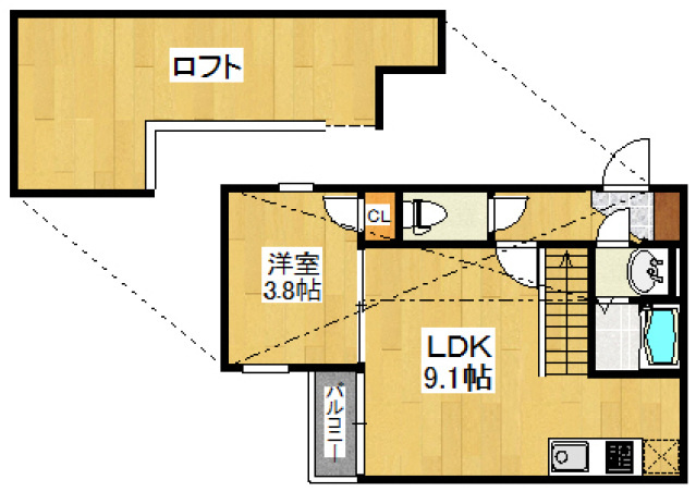 【間取り】 | パティオ博多南Ⅱ