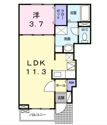 リーヴァ菅池 Aの間取り