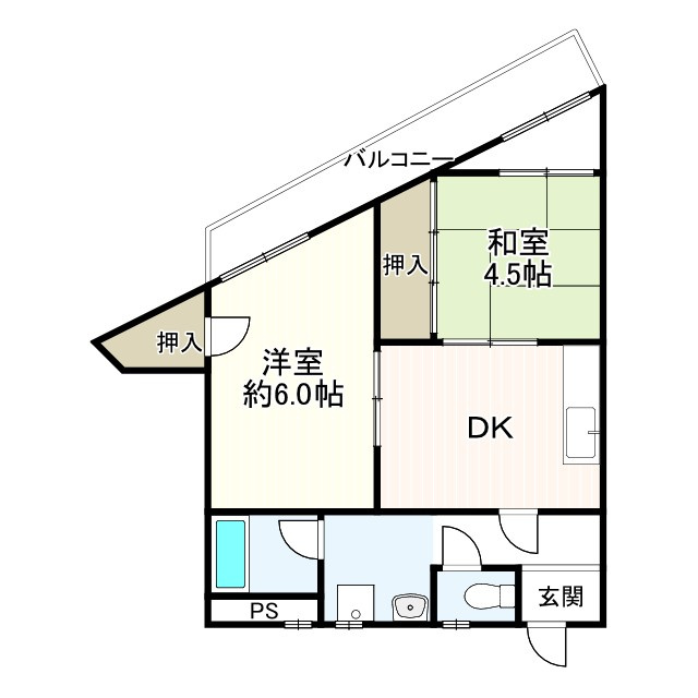 古市グリーンハイツの間取り