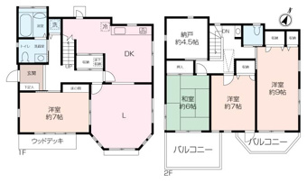 洋室・和室ともに6帖を確保しており、一人ひとりのお部屋として使い勝手の良い広さです。