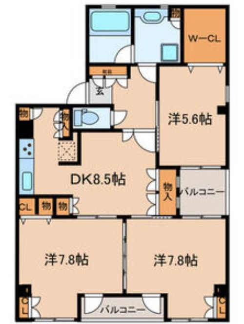 ソレーユサイトウの間取り|間取りです。