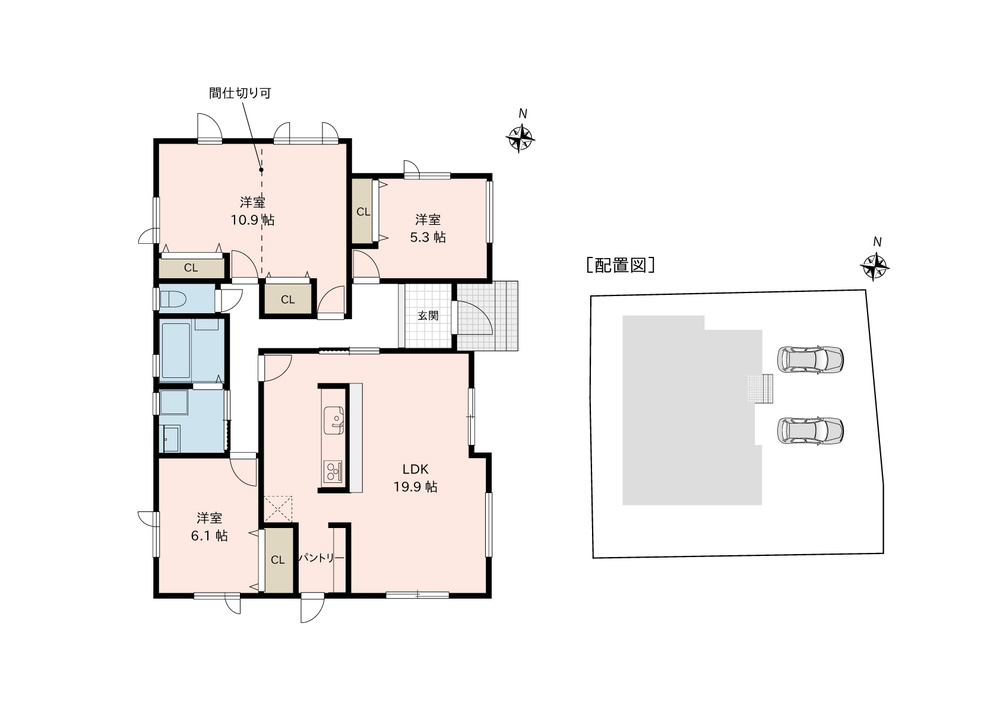 安曇野市豊科高家の間取り|完成済み物件！いつでも見学可能です♪お問合せは＜Tel 026-477-7419＞まで♪ 　中棟