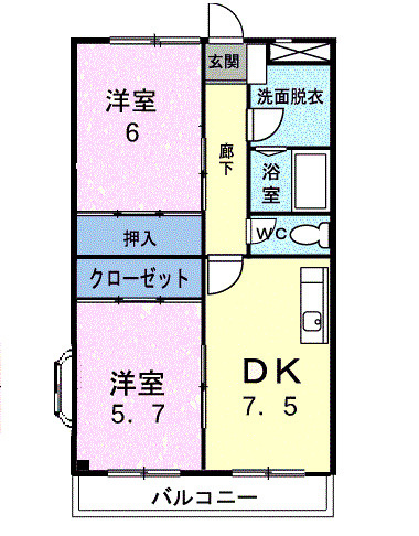 ヴィラージュの間取り