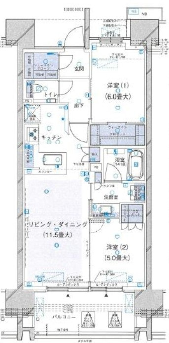 ブランズシティ品川ルネキャナルの間取り|間取りです。