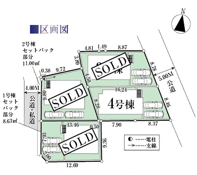 グラファーレあきる野市草花5期4号棟￤ZEH×太陽光パネル搭載の長期優良住宅の区画図