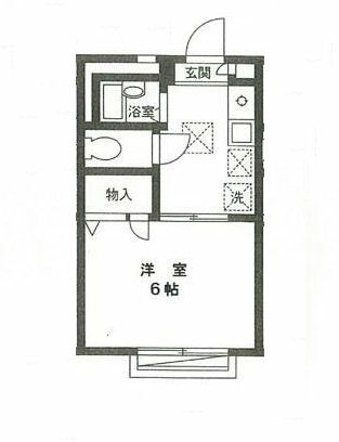 ヴィラ東新宿Ｂの間取り|間取りです。