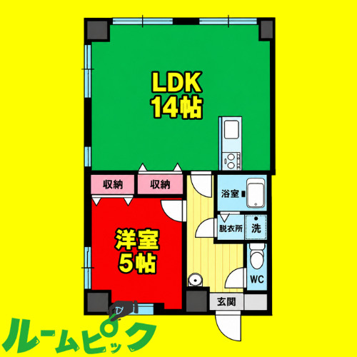 SLR吹上　名古屋市賃貸　仲介手数料無料の間取り