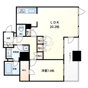 クラッシィタワー淀屋橋の間取り|クラッシィタワー淀屋橋　間取り