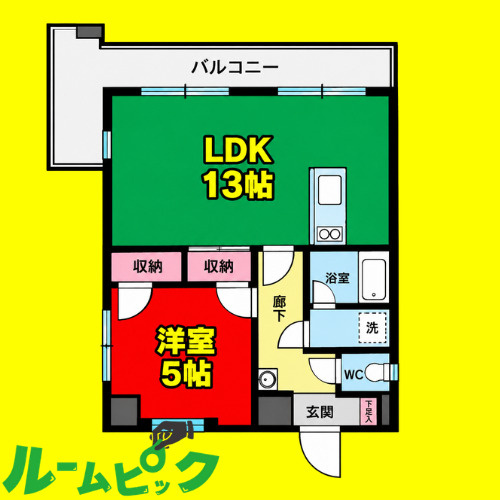SLR吹上　名古屋市賃貸　仲介手数料無料の間取り