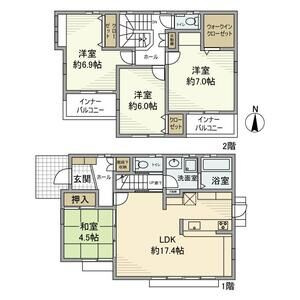 【間取り】 | 柱町字福部池戸建(82-6)