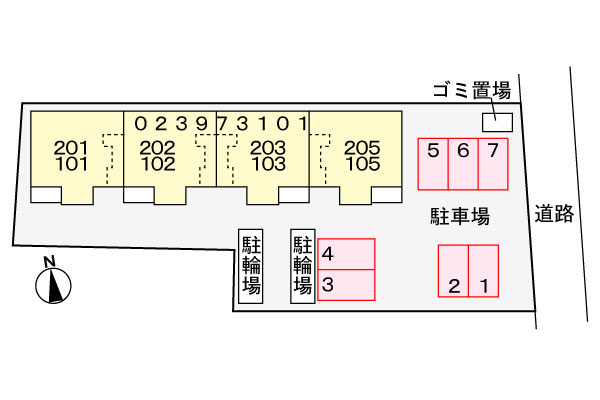 桜井ガーデンベルの区画図