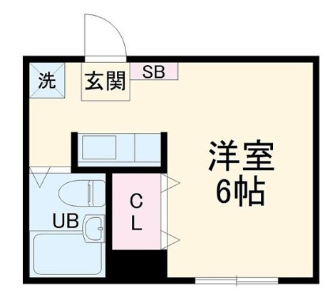 エイト小和田の間取り|ワンルーム