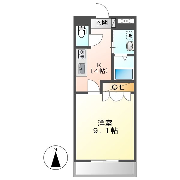 リベルテ中畝Ｂの間取り