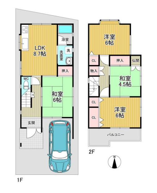 新家中町　中古戸建の間取り