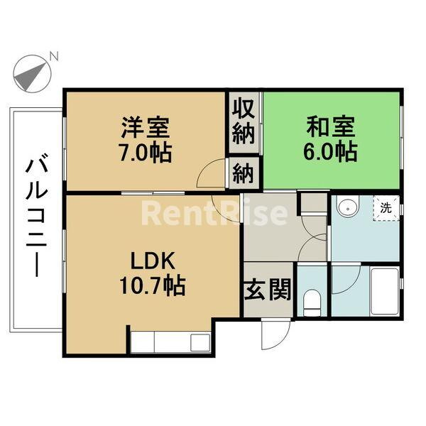 メゾン北市場の間取り