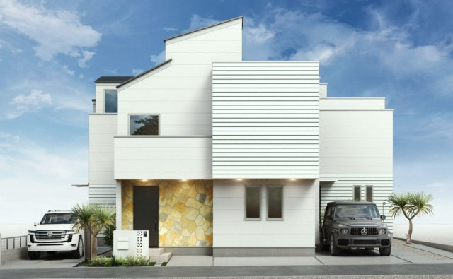 藤沢市辻堂東海岸１丁目　新築戸建　全3棟の外観パース