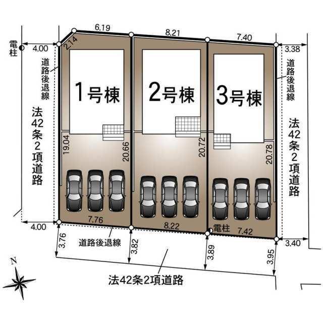 新築戸建て・仲介手数料無料）稲沢市石橋　第２・2号棟の区画図