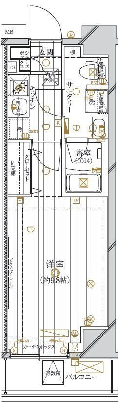 レガリス錦糸町の間取り