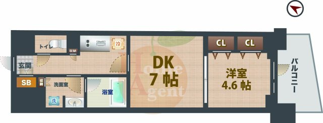 【間取り】 | テラス荻窪 | 1LDKのお部屋です。