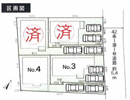 藤沢市亀井野13期　新築戸建全4棟　3号棟の区画図