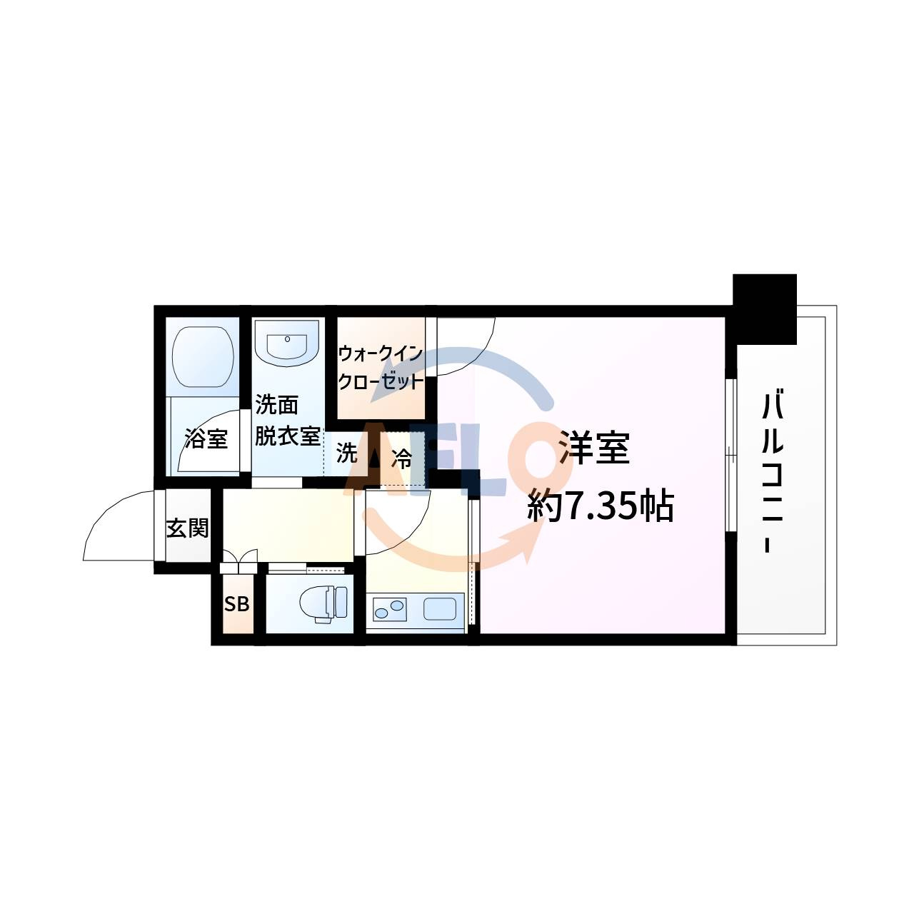 アプリーレ南堀江の間取り|プレジオ南堀江　間取り