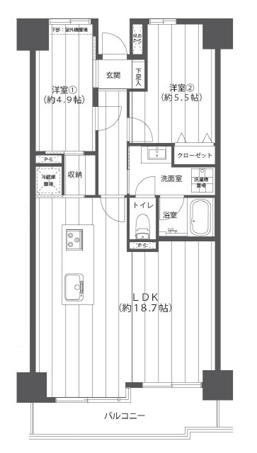 シーサイド片瀬江ノ島の間取り