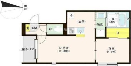 ハーモニーテラス高畑Ⅲの間取り