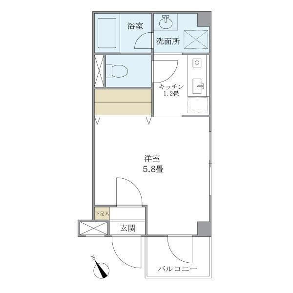 キバサンフラットの間取り