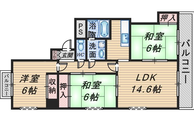 ロイヤル曽根の間取り