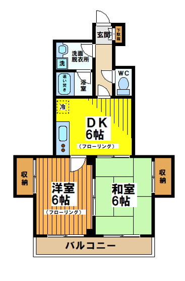 【間取り】 | ツインコーポ細田A