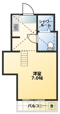 【間取り】 | ビスタビューー仲介手数料無料ー | ロフト付き！１Ｒの間取り！