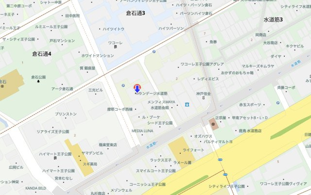 ランデージ水道筋の地図