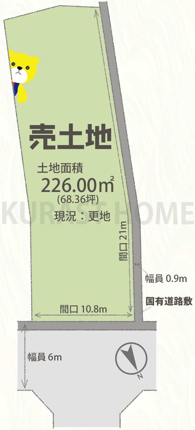 亀岡市千代川町湯井艮筋　土地の土地図