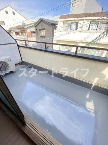 大阪市東淀川区東中島５丁目の賃貸マンションのバルコニー