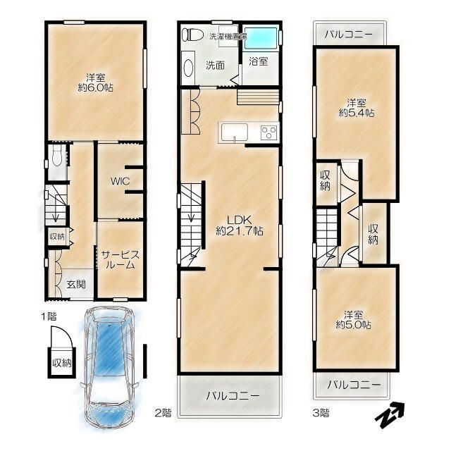 田園調布本町貸家の間取り